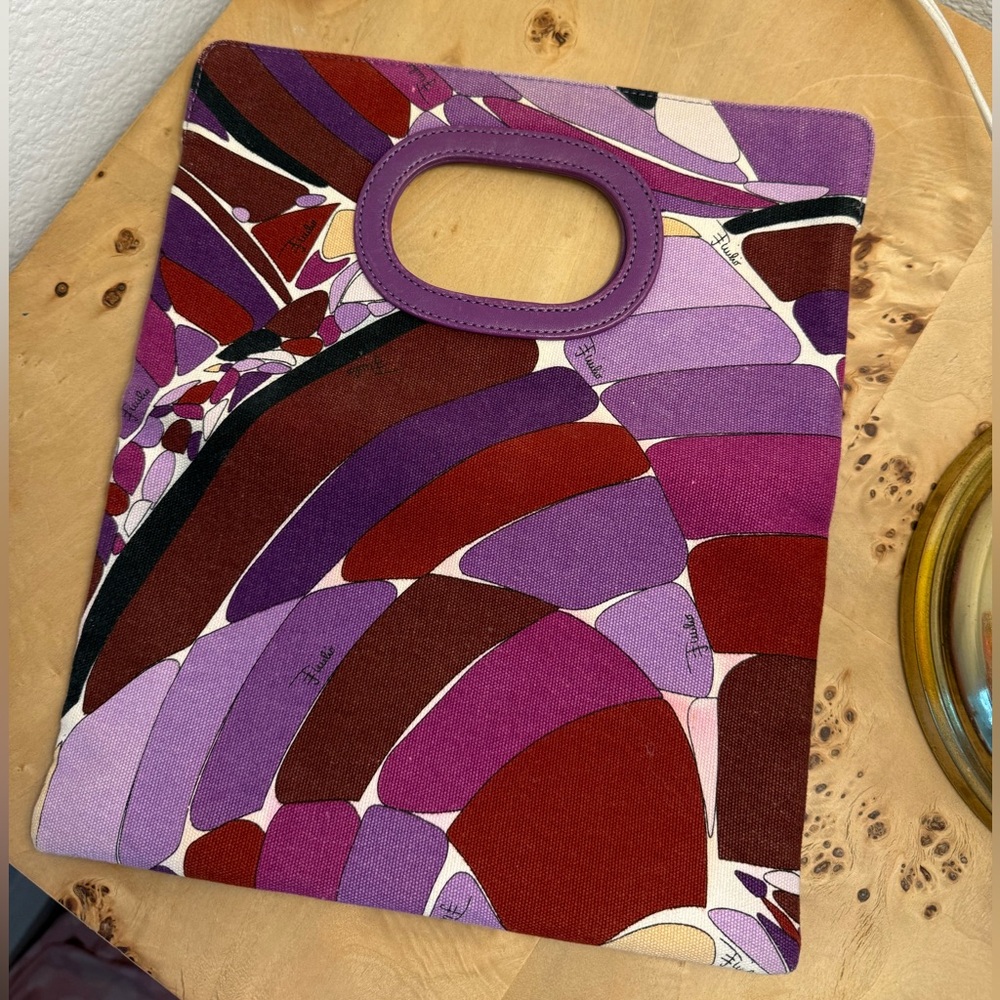 Emilio Pucci- Vintage Canvas Clutch Bag